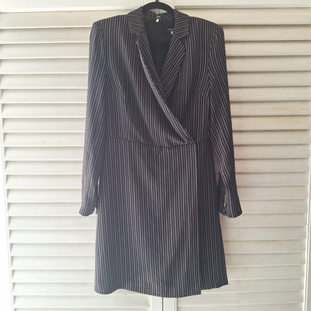 Tommy Hilfiger Black Pinstripe Jacket Dress
